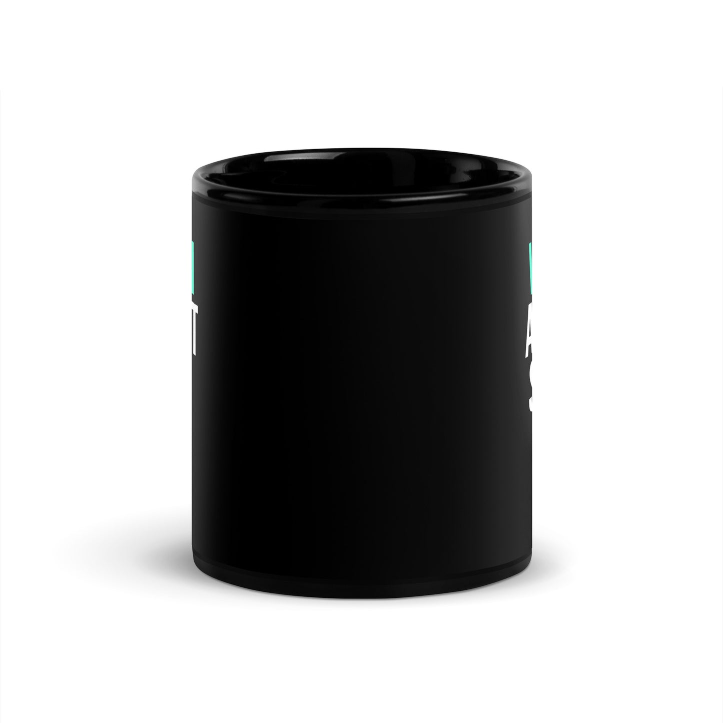 WANSM Black Glossy Mug - Teal, two sizes (USA only)
