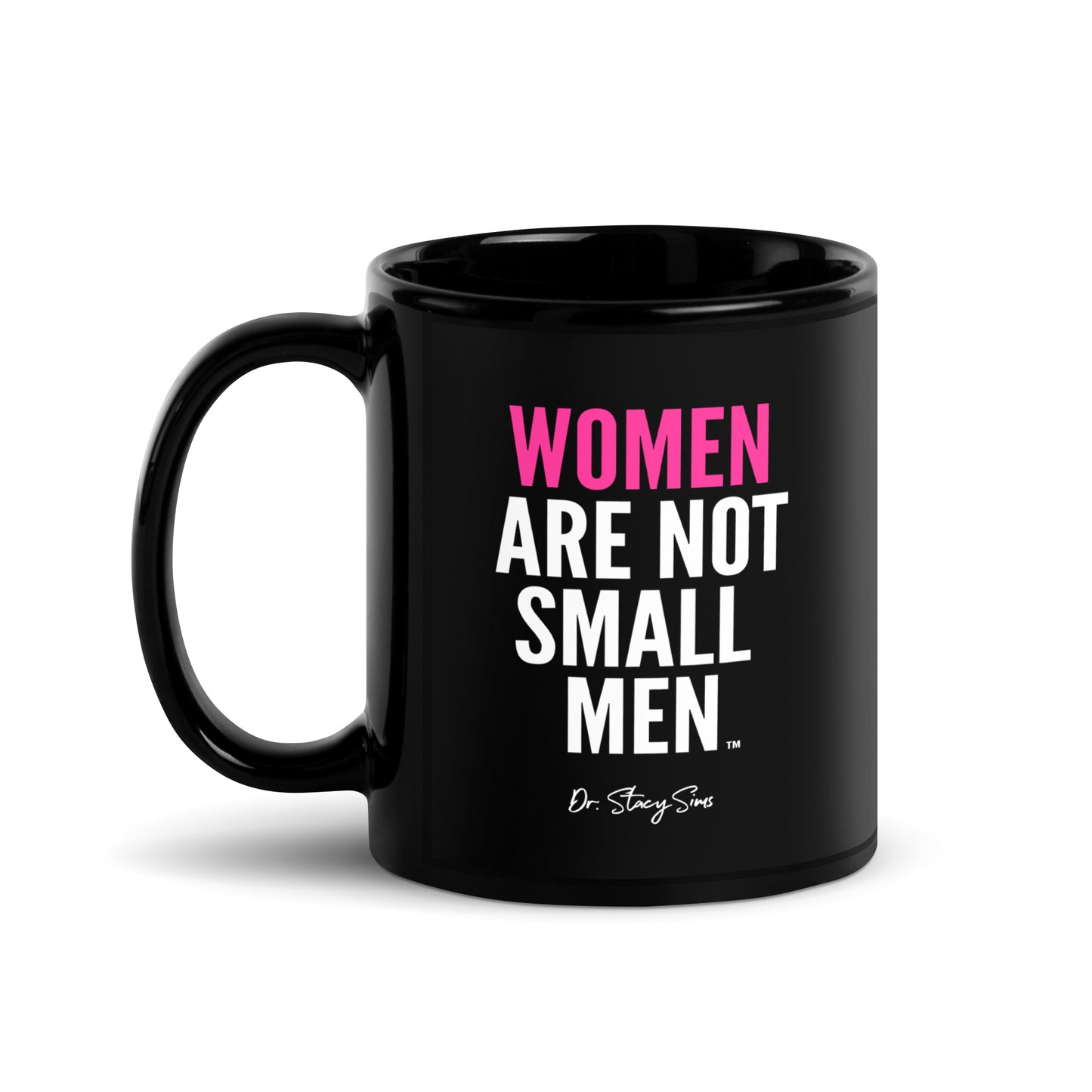 WANSM Black Glossy Mug - Pink, two sizes (USA only)