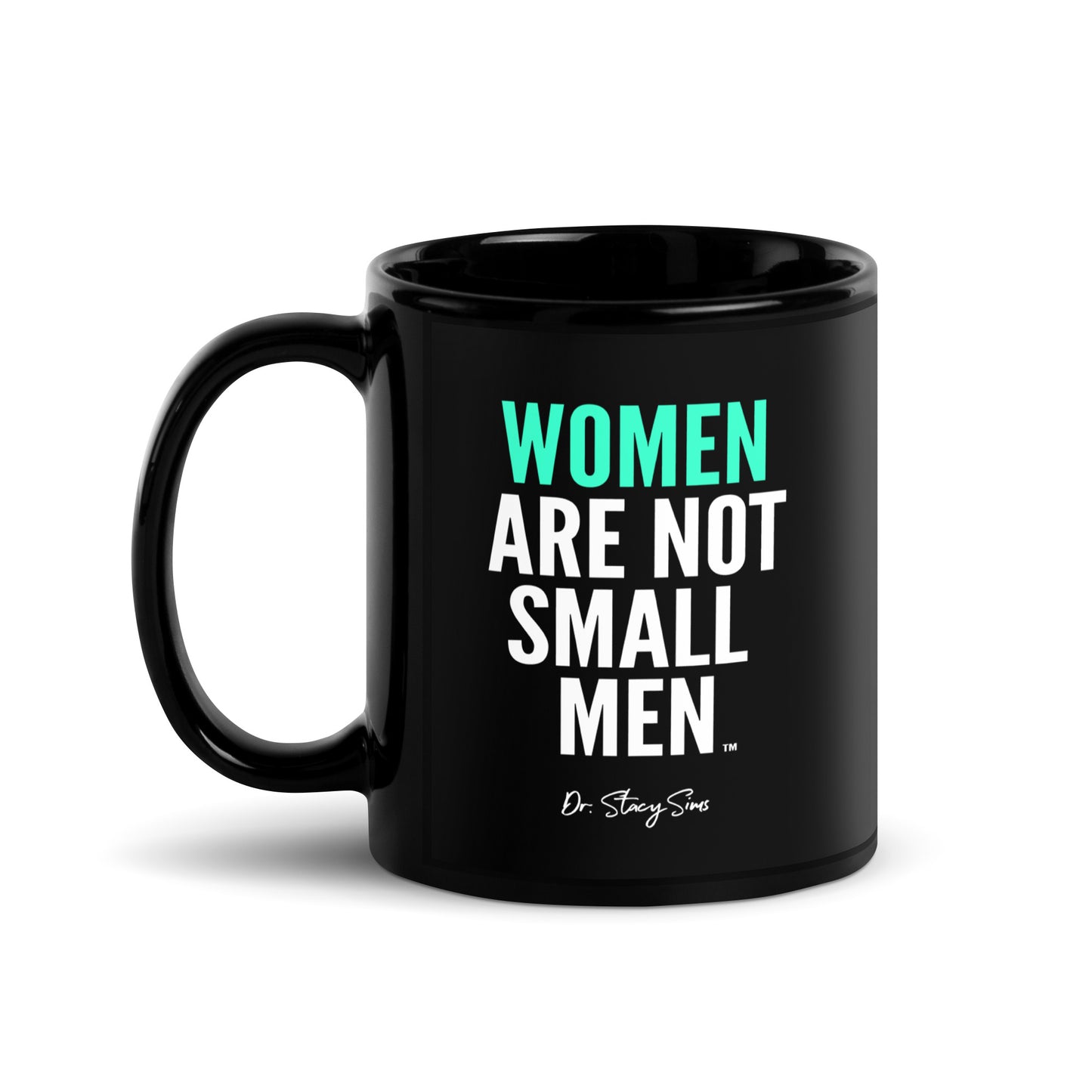 WANSM Black Glossy Mug - Teal, two sizes (USA only)