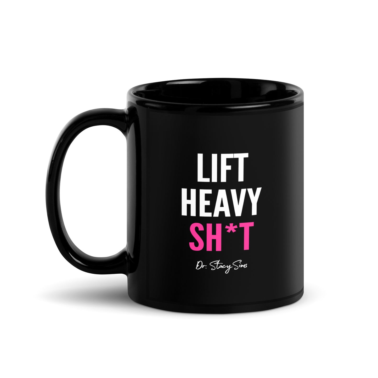 LHS Black Glossy Mug - Pink, two sizes (USA only)