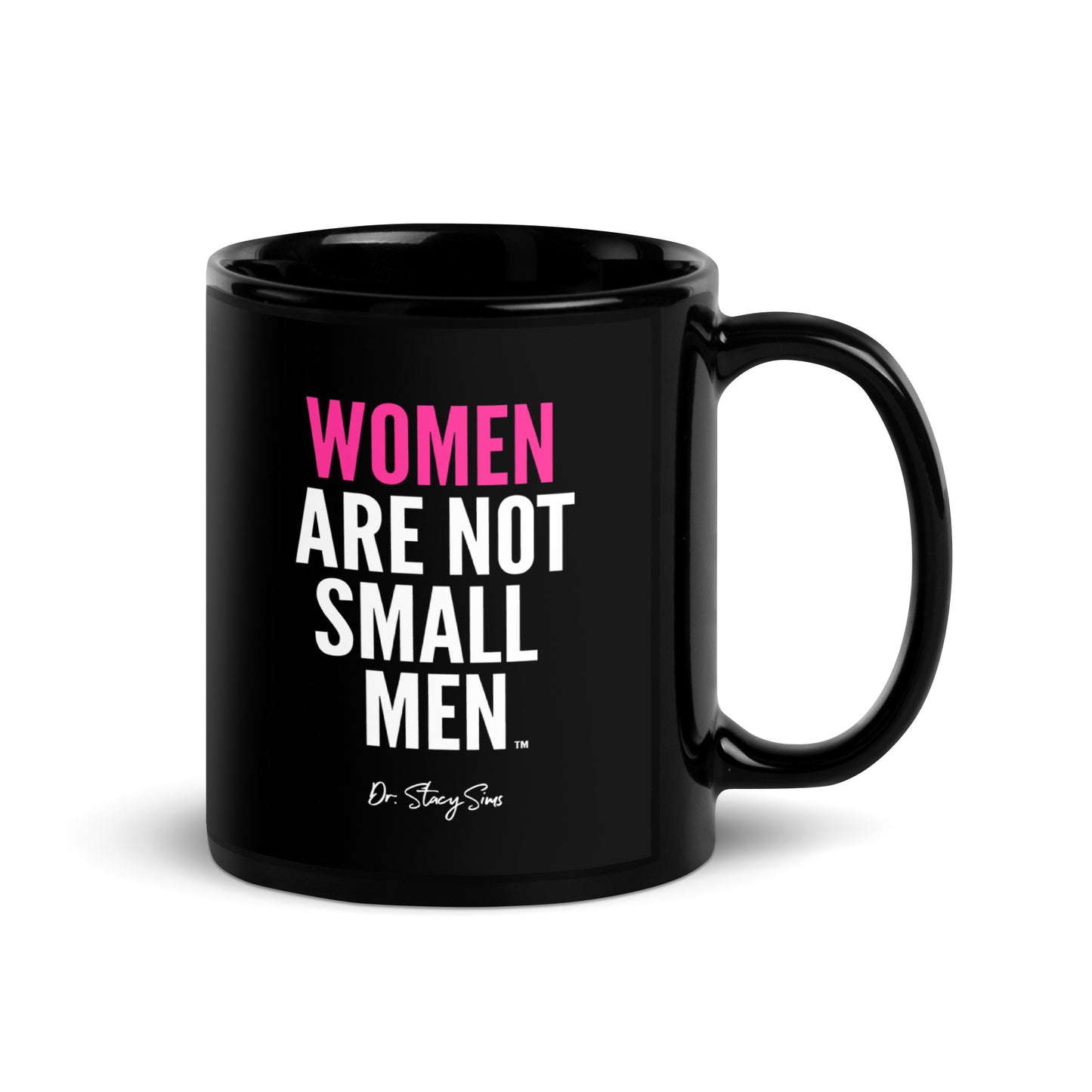 WANSM Black Glossy Mug - Pink, two sizes (USA only)