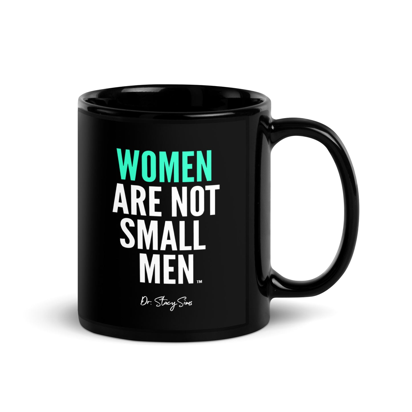 WANSM Black Glossy Mug - Teal, two sizes (USA only)