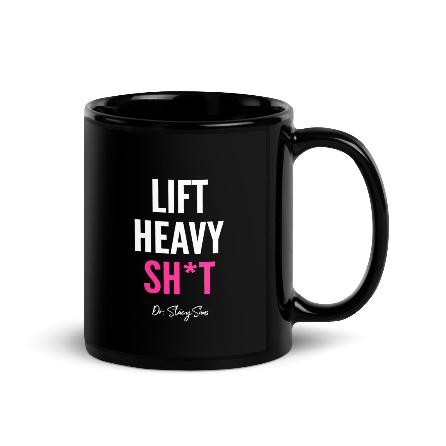 LHS Black Glossy Mug - Pink, two sizes (USA only)