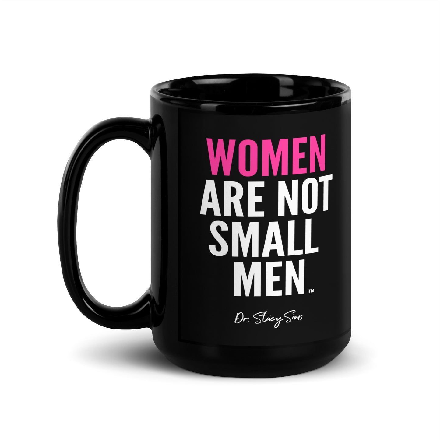 WANSM Black Glossy Mug - Pink, two sizes (USA only)