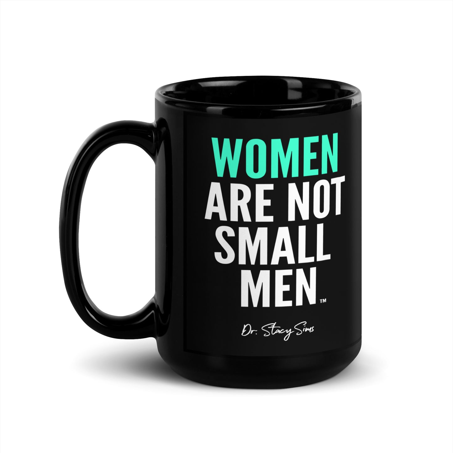 WANSM Black Glossy Mug - Teal, two sizes (USA only)