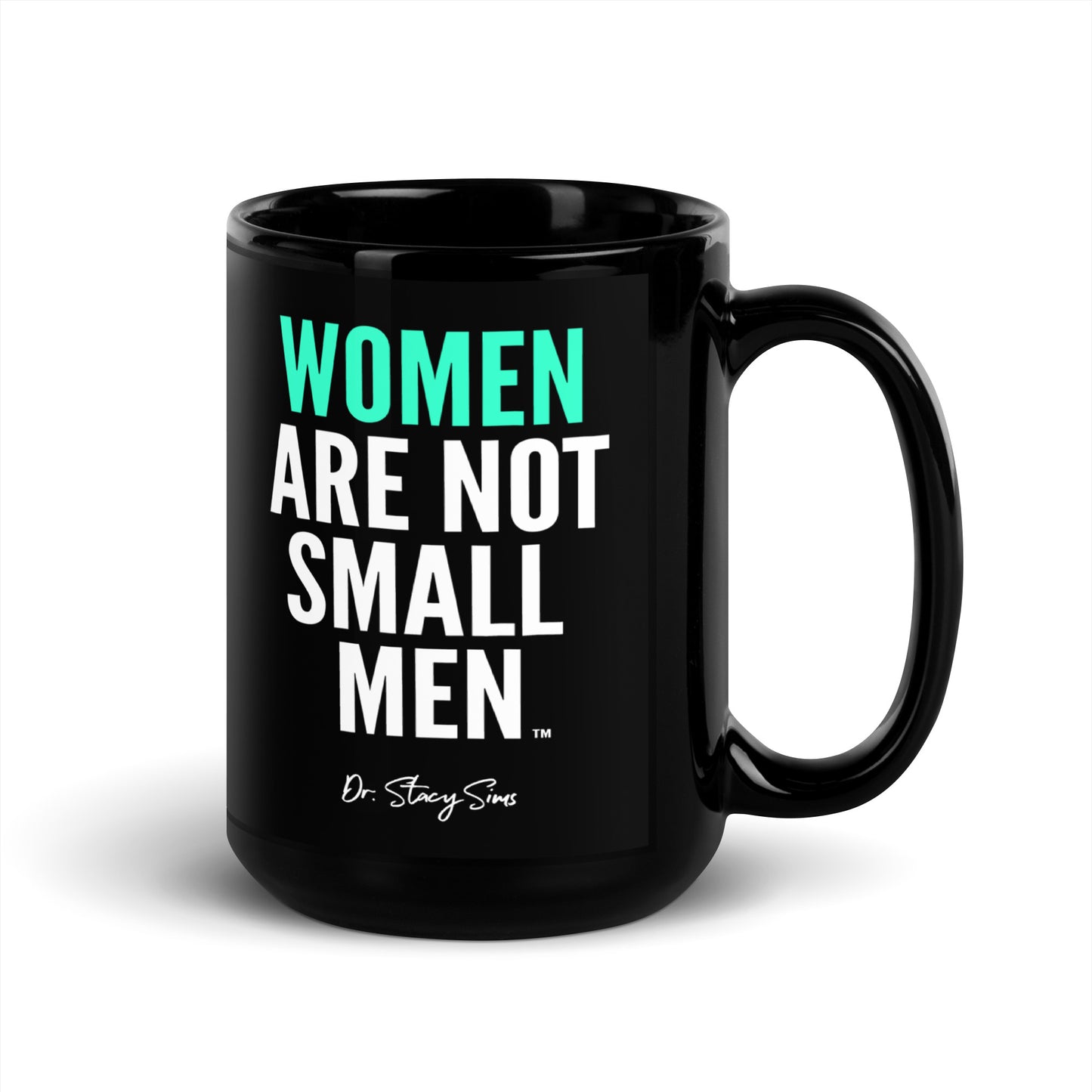 WANSM Black Glossy Mug - Teal, two sizes (USA only)