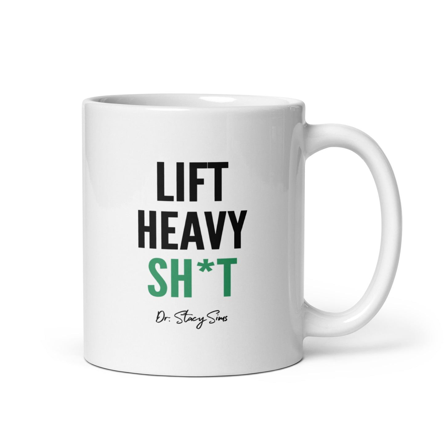 LHS White glossy mug -Teal, two sizes