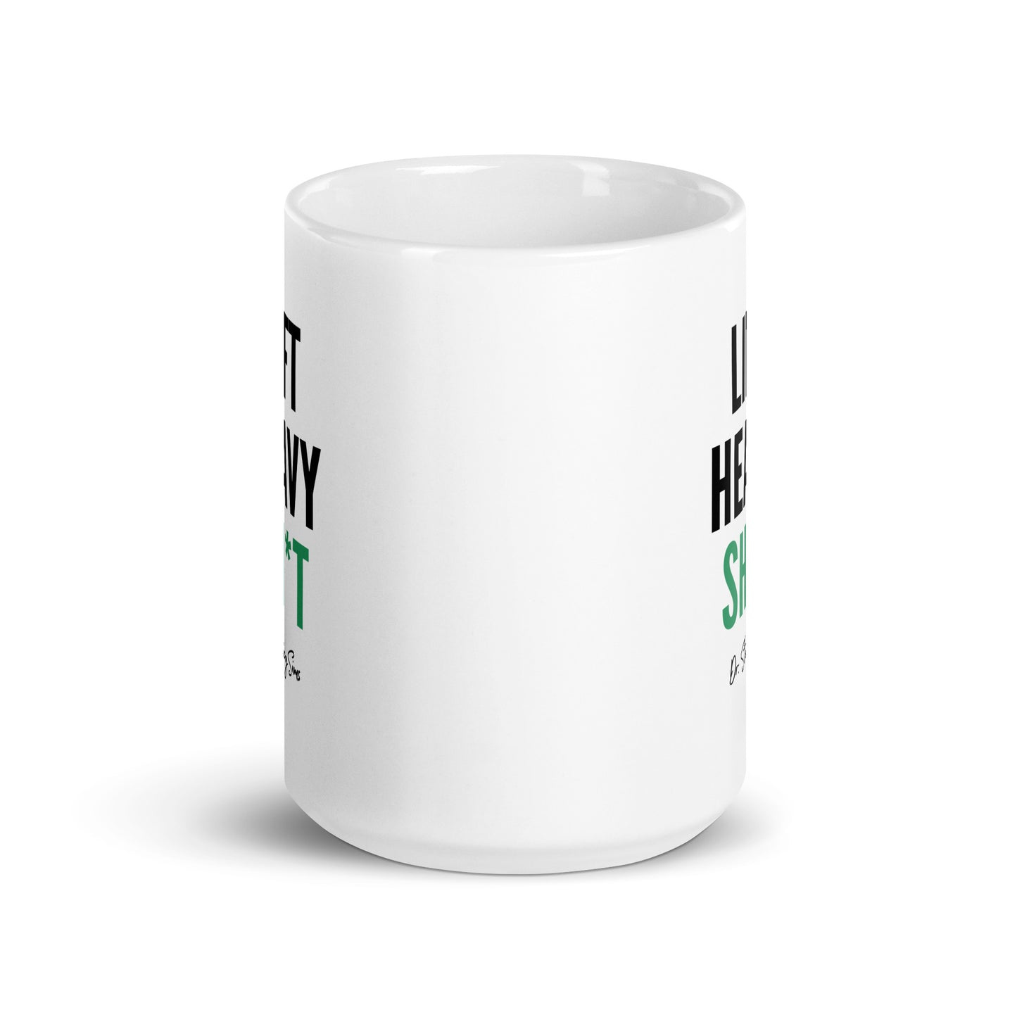 LHS White glossy mug -Teal, two sizes