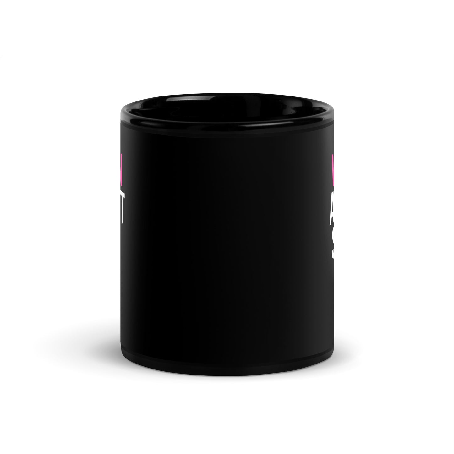 WANSM Black Glossy Mug - Pink, two sizes (USA only)