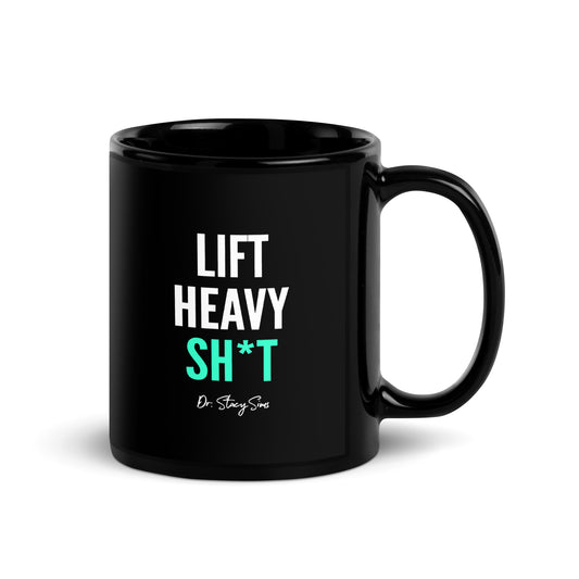 LHS Black Glossy Mug - Teal, two sizes (USA only)