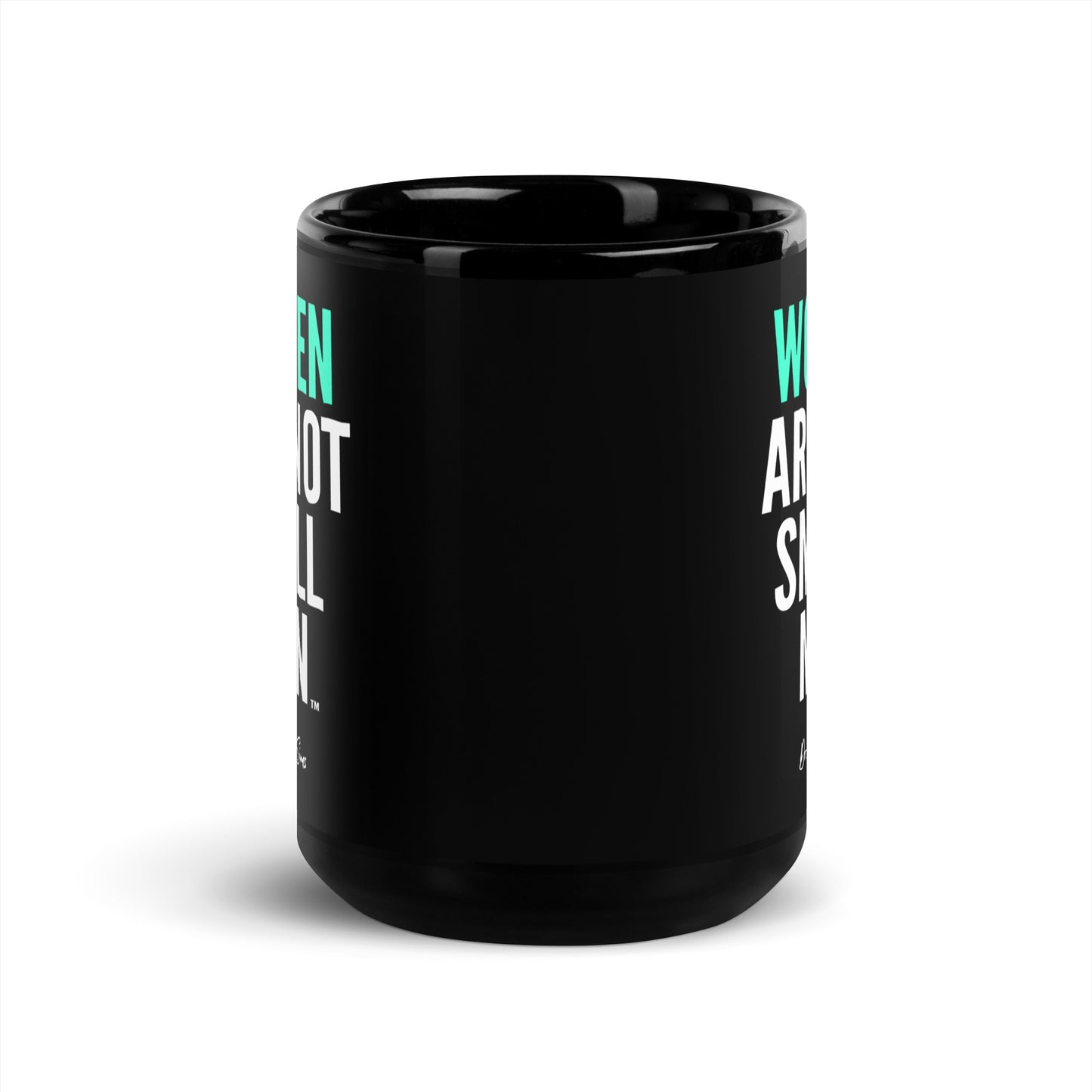 WANSM Black Glossy Mug - Teal, two sizes (USA only)