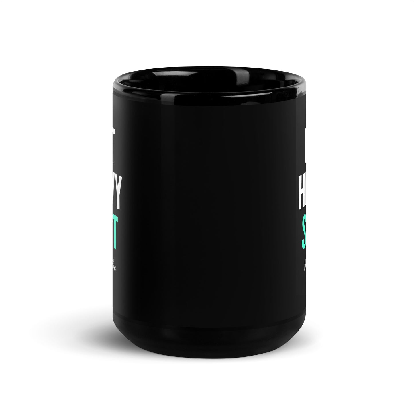 LHS Black Glossy Mug - Teal, two sizes (USA only)