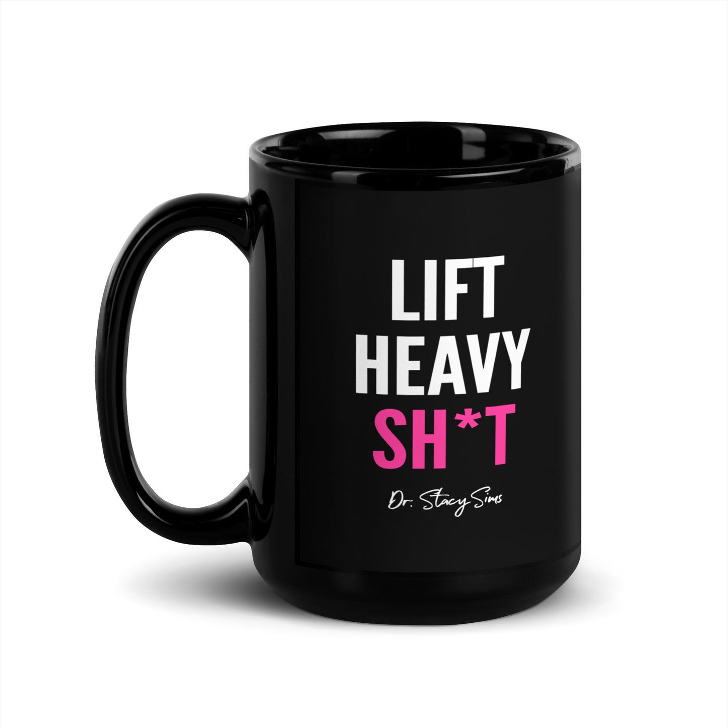 LHS Black Glossy Mug - Pink, two sizes (USA only)