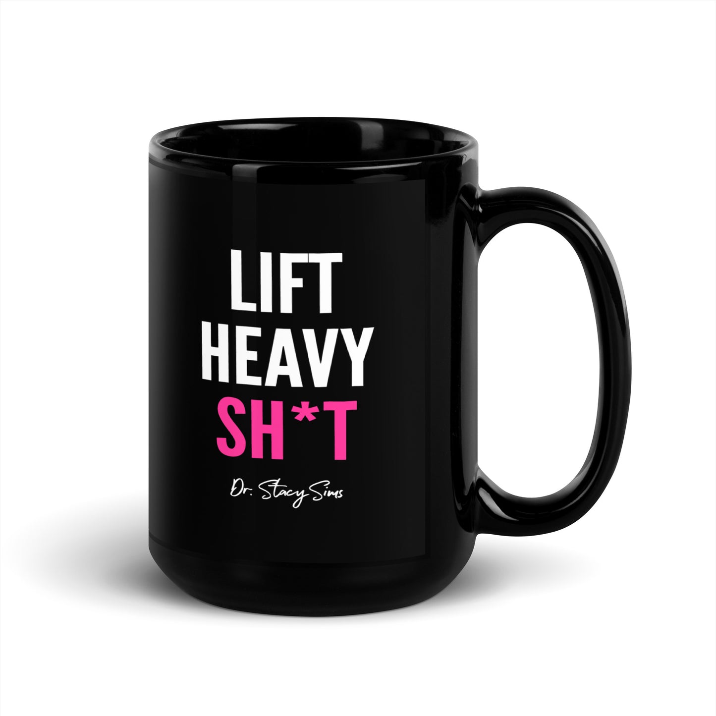 LHS Black Glossy Mug - Pink, two sizes (USA only)